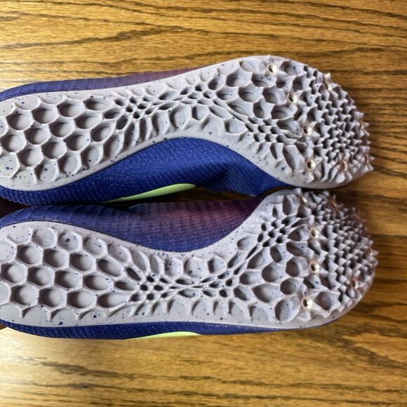 Size 10.5 Nike JaFly 3 Track Spikes Bordeaux Purple Lime Men\'s NEW main image 6